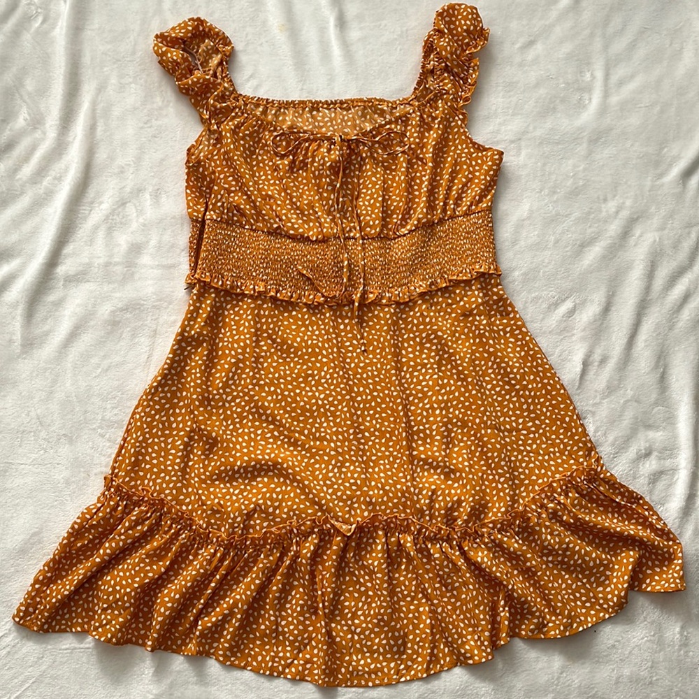 Orange Polka Dot Dress